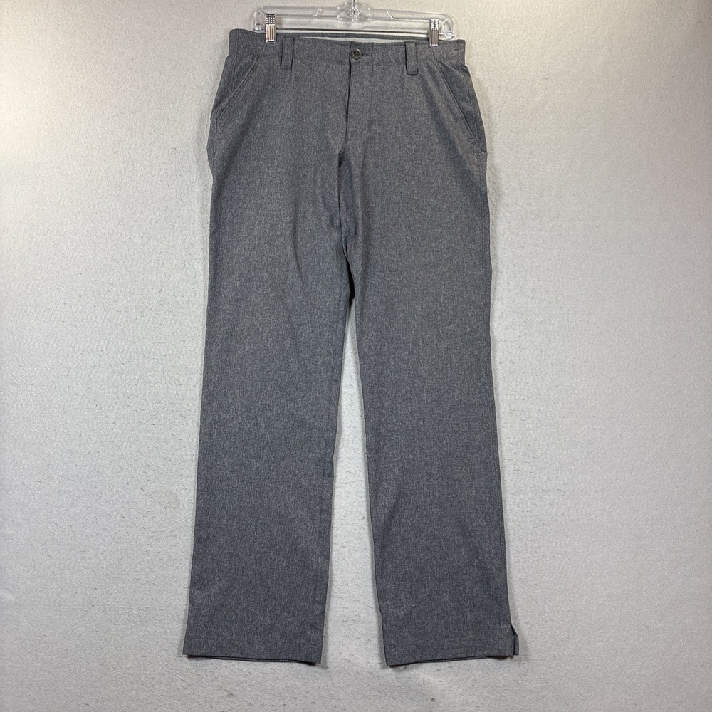 Under Armour Tech Golf Pants Mens 32/32 Gray Performance Trousers Loose